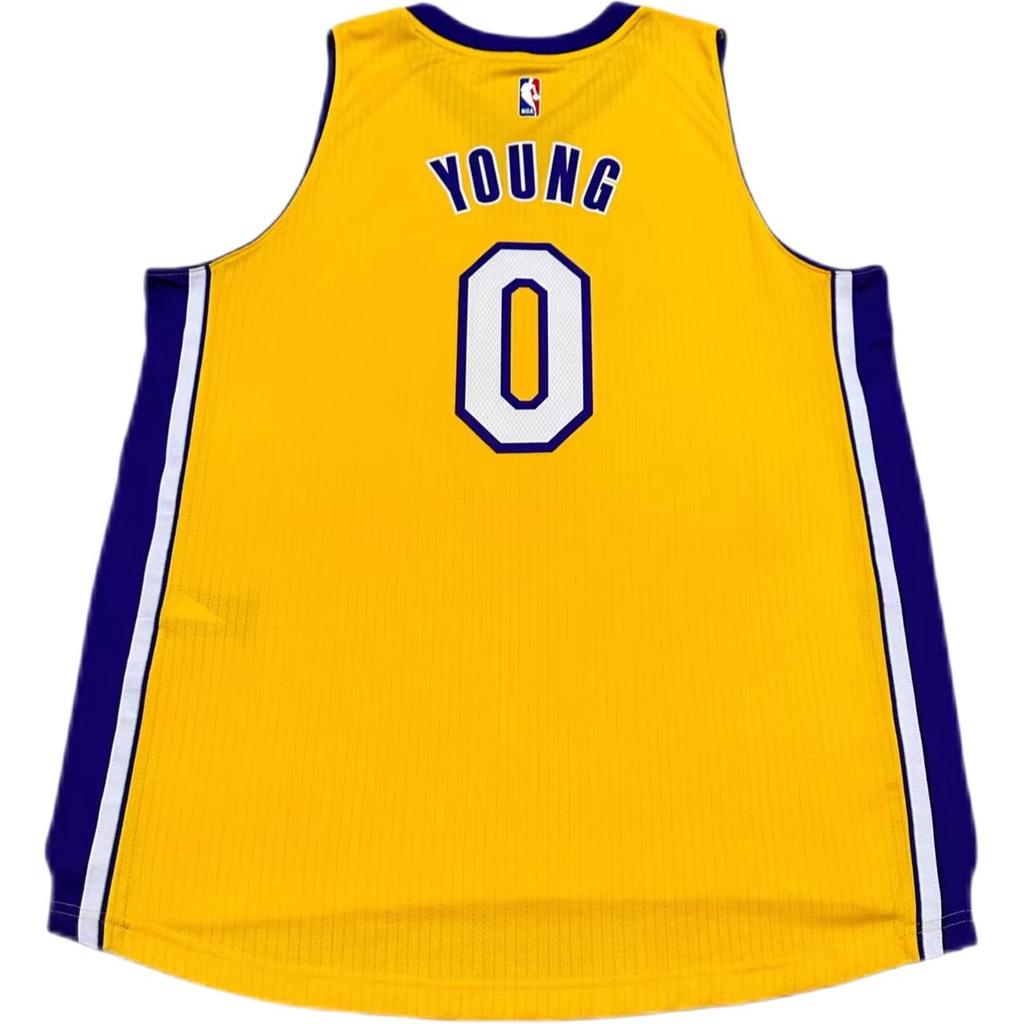 Adidas X NBA Collaboration Lakers Nick Young 0 Home V-Neck Fashion Soft Sleeveless Basketball Jersey Unisex Jerseys 7470A-329-K95070