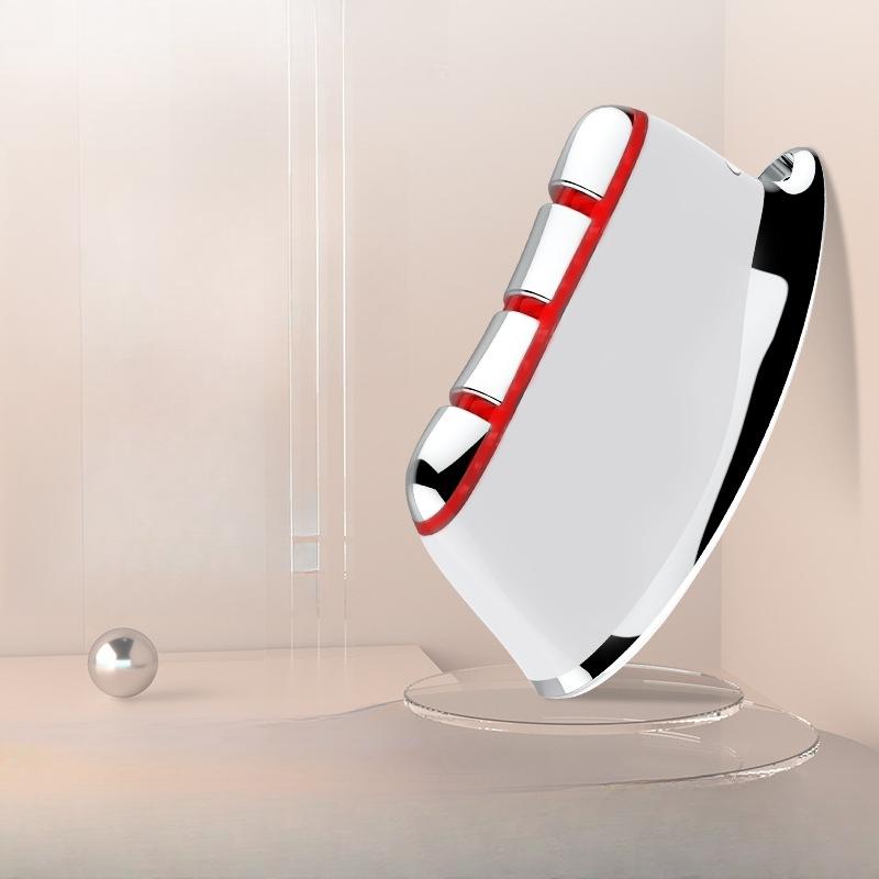 Introdução de Temperatura Constante Draga Corporal Escova Meridiana Microcorrente, Massageador Facial Inteligente, Placa de Raspagem Elétrica