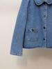 Autumn Sweet Style Women's Denim Jacket with Peter Pan Collar and Pockets