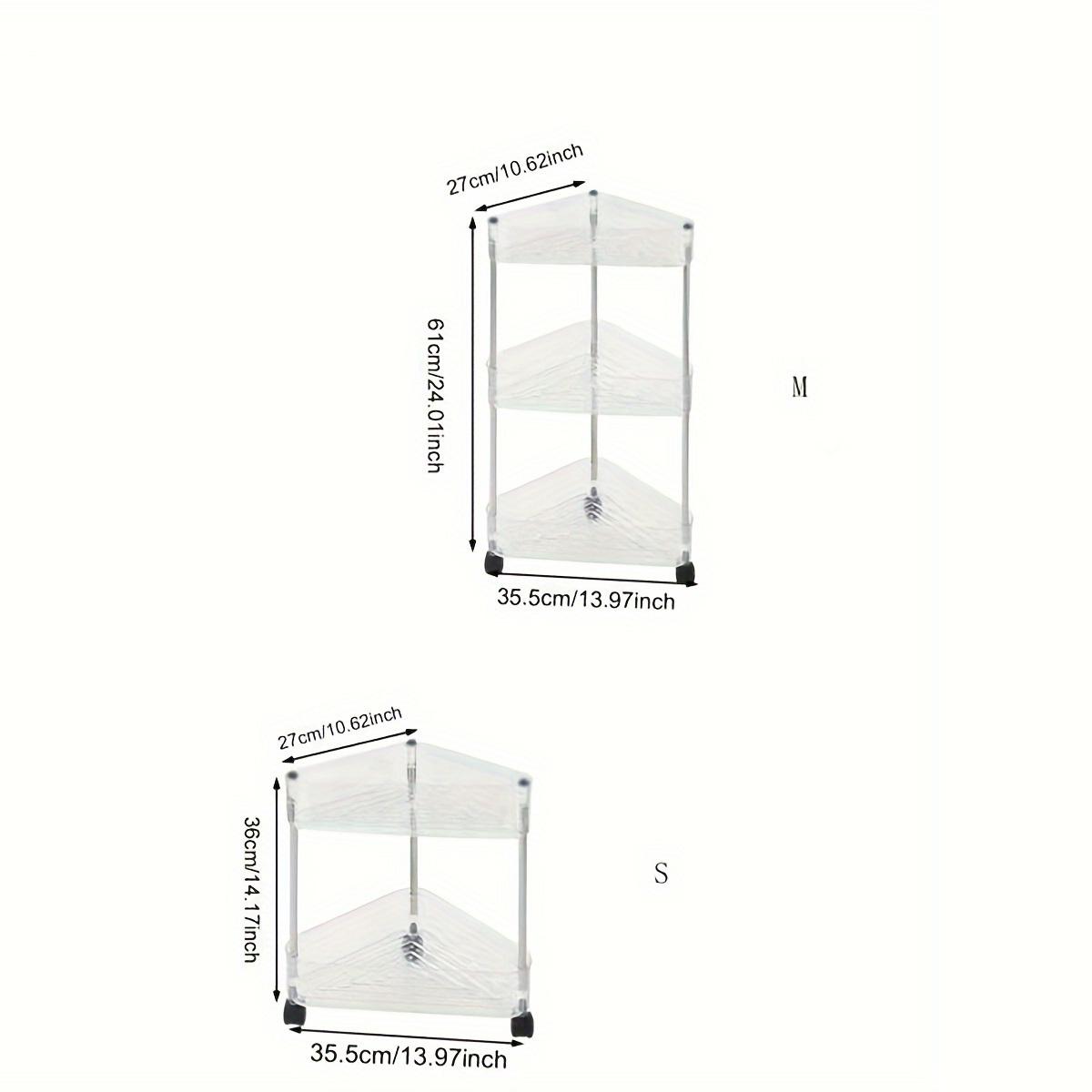 

1pc-Mobile rack with wheels transparent acrylic kitchen storage rack household trolley snacks seasoning sundries storage rack 2-tier чистий