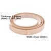 1 Rollo de Tira de Cuero de Vaca Natural para Cinturón 3.5-4mm Tira de Cuero Curtido al Vegetal 1.4-3.9cm X 100-125cm para Manualidades DIY y Trabajo en Cuero