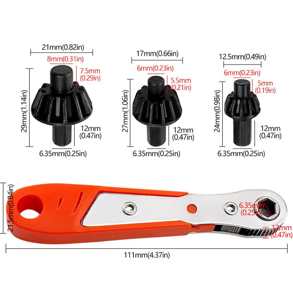1 Set NEU Mini 1/4 Zoll Doppelseitige Schnellstecknuss Ratsche Schraubendreher Bit Werkzeug Enthält 1 X Ratsche Griffschlüssel