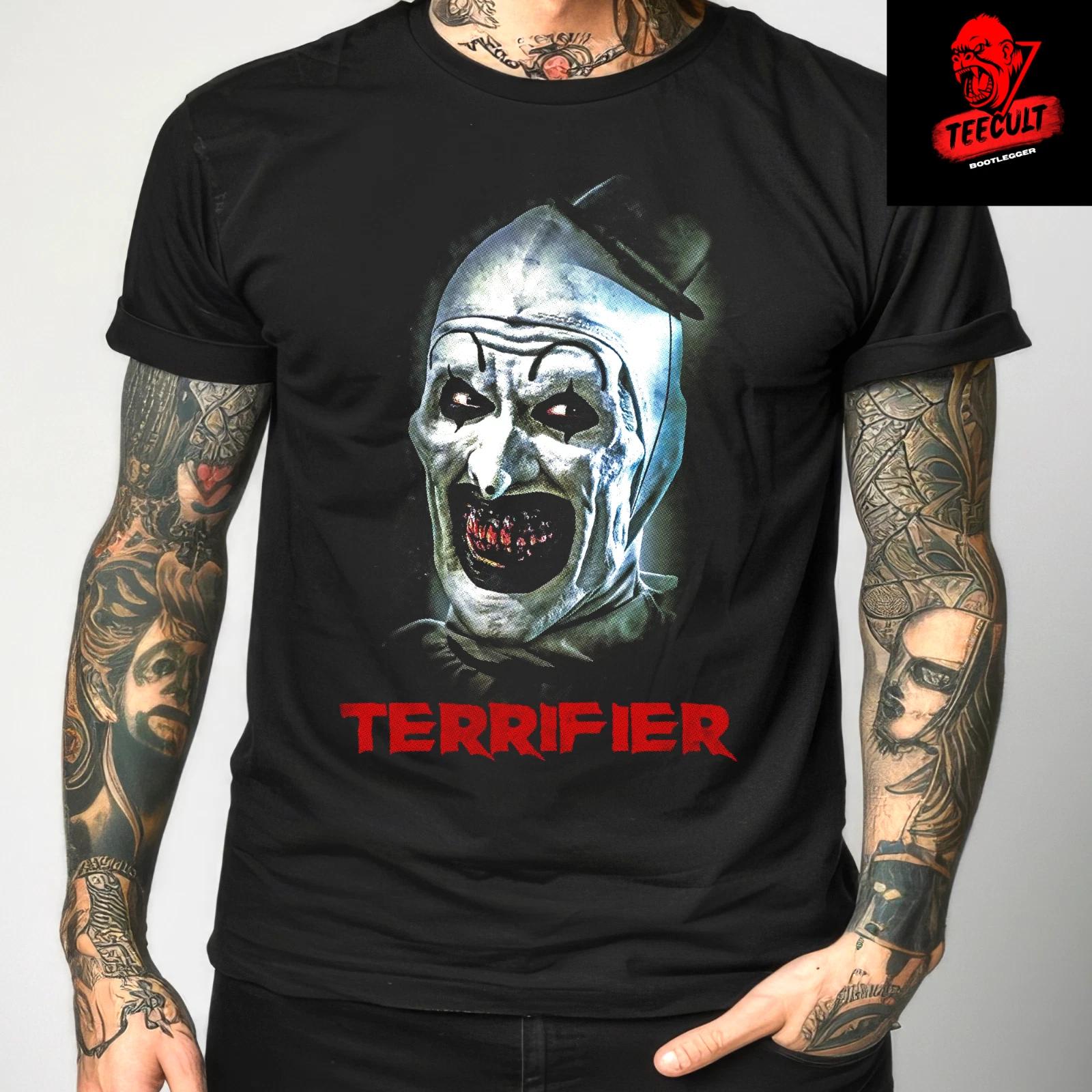 Men s and Women s T-shirts Terrifier Art The Clown Horror Movie Tee Unisex Heavy Cotton XL