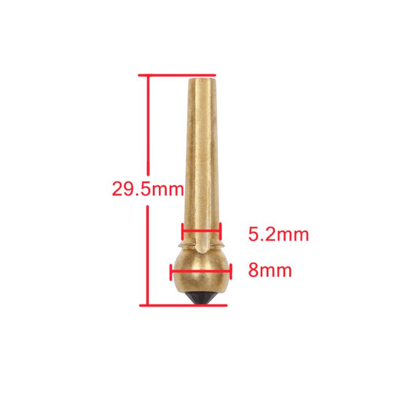 6 Pcs Brass Guitar Bridge Pins Folk Acoustic Classical Guitar Solid String Cone Wooden Guitarra