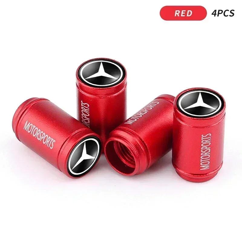 4Pcs Wheel Tire Valve Air Stem Cap Duust Covers Car Styling For Mercedes Benz W206 Class C200L W204 GLA W213 W212 Car Ornaments CZ2