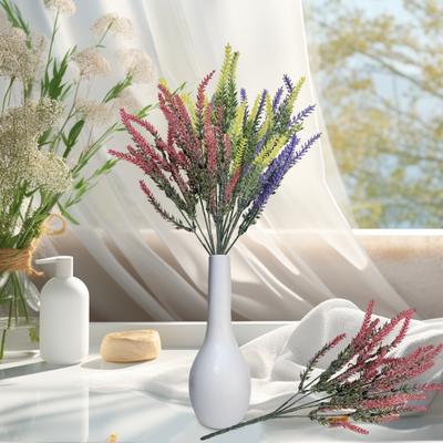 2Pcs Simulated Flowers High Simulation Bright Layered Bouquet No Withering Fading Fake Flower Home Office Decor