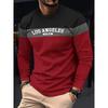2025 New Autumn Men Round-neck Casual Streetwear Loose and Fashionable Sportswear Letter-patterned Creative Long-sleeved T-shirt