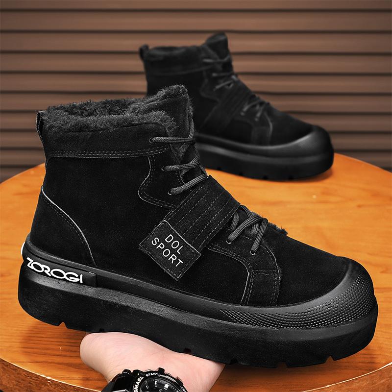 Winter Boots for Men Warm Fur Men's Sneakers Soft and Comfortable Sports and Leisure Wear-resistant Non-Slip New Ankle Boots