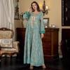 SW007 Middle Eastern Embroidered Abaya: Women's Long-Sleeved Muslim Dress