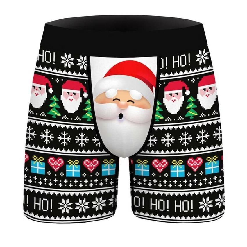 Herren-boxershorts Kiss Me Under The Mistletoe Lustiges