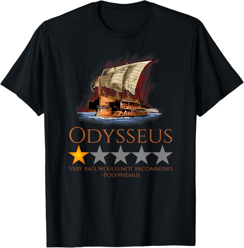 The Epic Sagas Gift Odysseus Musical T-Shirt Design Unisex Streetwear Cotton Summer Mens Women Top Tee Short Sleeve Clothing Y2k