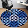 1pc Flower of Life Pattern Chair Carpet for Office Non Slip, Machine Washable Rug for Office, Room Holiday Decor for Christmas, Birthday Polyester