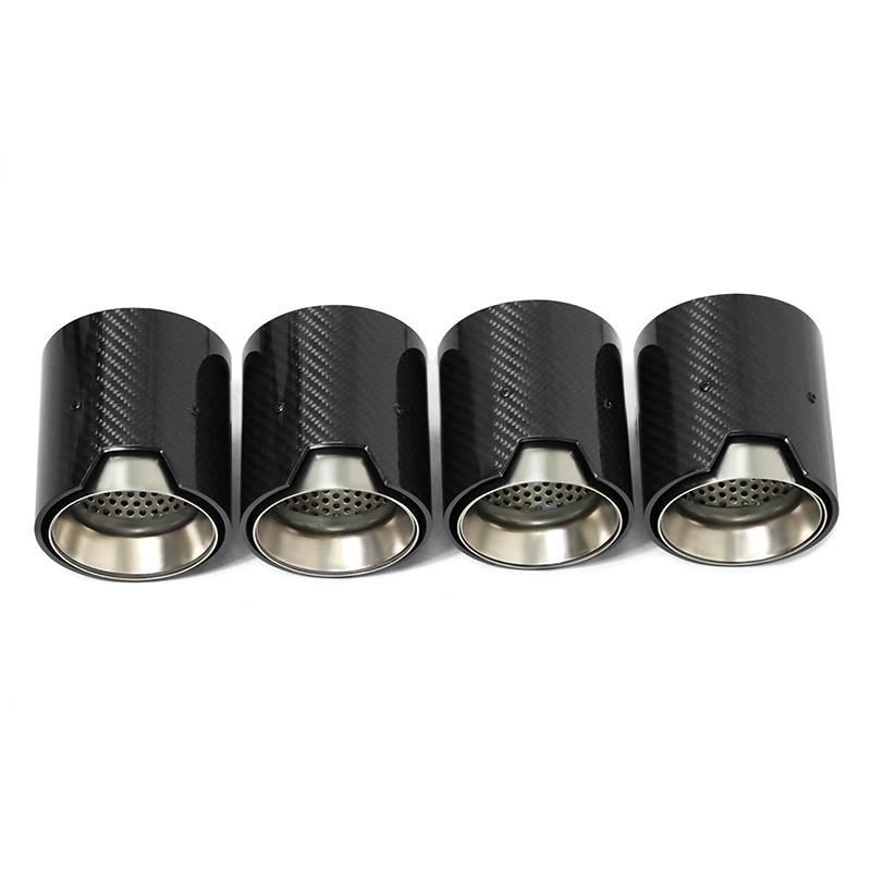 4 Pcs/lot Carbon Fiber Matte Car Exhaust Tip For BMW M2 F8 M3 F80 M4 F82 M5 F10 M6 F12 M Performance Muffler Tip 70mm Nozzle