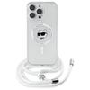 Karl Lagerfeld Klhmp16Lhcchnt Iphone 16  Pro 6.3 Hardcase Transparent Iml Choupette Head & Cord Magsafe