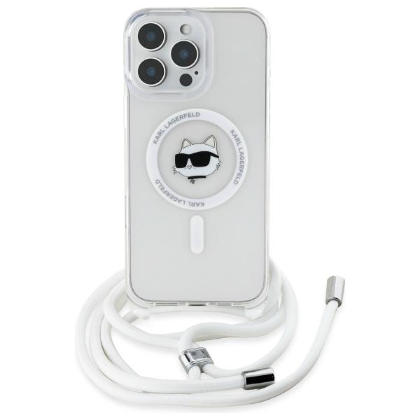 Karl Lagerfeld Klhmp16Lhcchnt Iphone 16  Pro 6.3 Hardcase Transparent Iml Choupette Head & Cord Magsafe