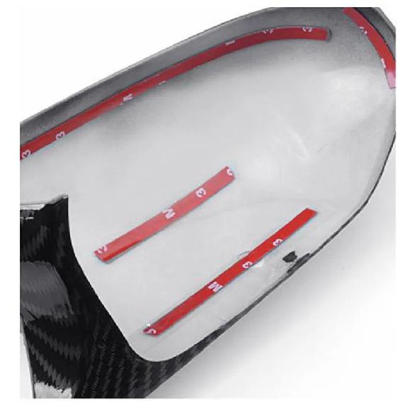 For Mazda 2 3 6 2003 2004 2005 2006-2008 ABS Car Rearview Side Mirror Cover Wing Cap Exterior Door Housing Trim Adhesive Sticker