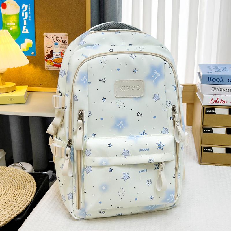Women's Backpack Student Schoolbag Junior High School High School Large Capacity Star Backpack