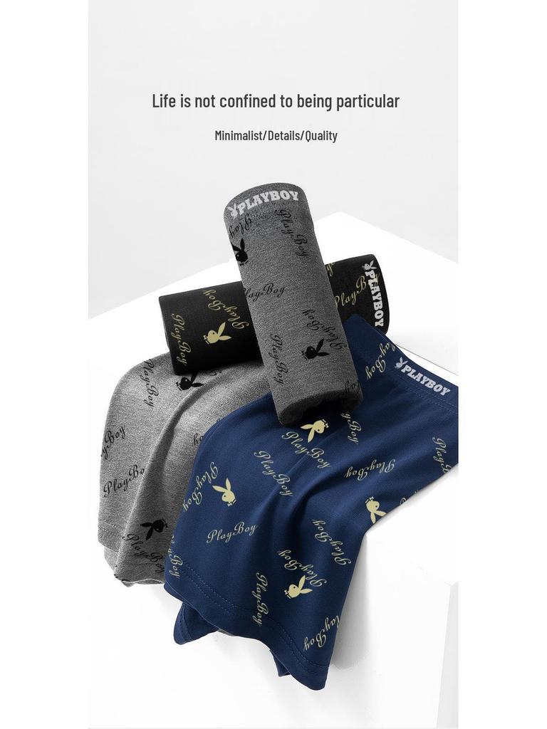 Playboy VIP Men's Plus Size Cotton Antibacterial Boxer Briefs