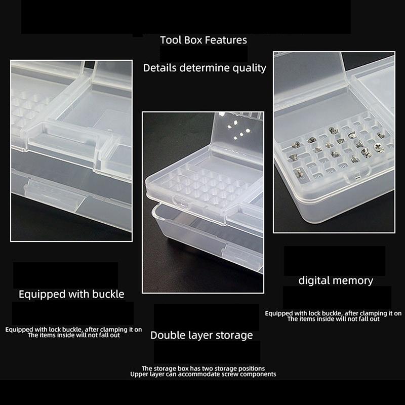 Caja de Almacenamiento de Plástico Multifunción para Reparación de Teléfonos Móviles Para Placa Base de Teléfono, Piezas IC, Herramientas de Reparación, Contenedor Coleccionista