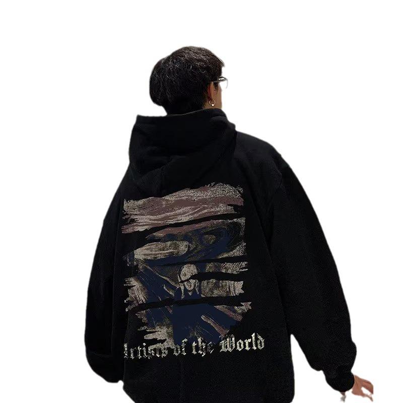 Pánská trendy fleecová mikina s kapucí: Ležérní bunda podzim/zima