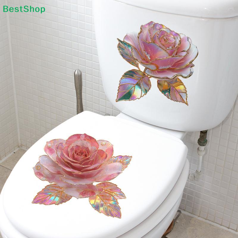 Blauer Lotos Toilettenaufkleber - Wasserdichte Selbstklebende Badezimmer-Dekal