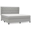 Maison Exclusive - Sommier à lattes de lit avec matelas Gris clair 160x200cm Tissu