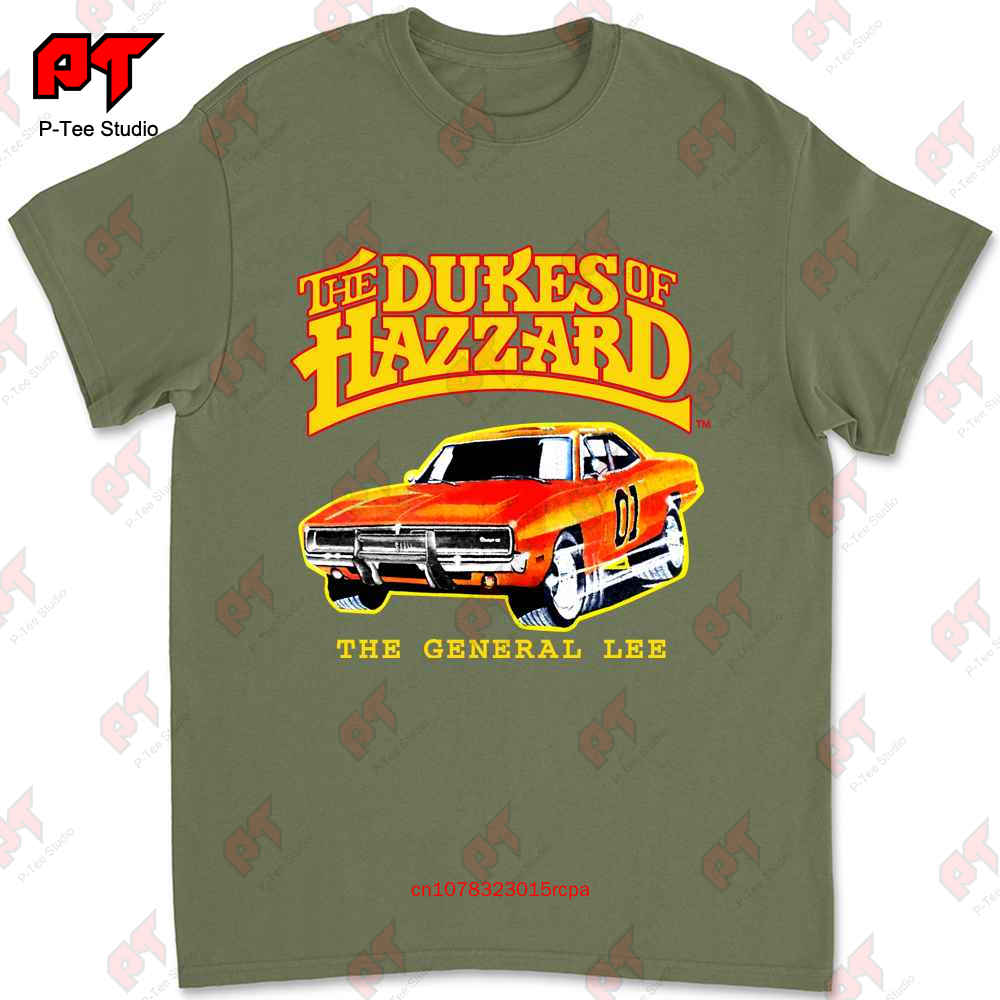 Vintage The Dukes Of Hazard General Lee T Shirt Size Large Black Single Stitch FMZN