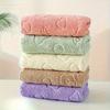 5pcs Adorable Cartoon Bear and Floral Embossed Towels Highly Absorbent Quick-Drying Towels Essential for Bathroom Home Decor