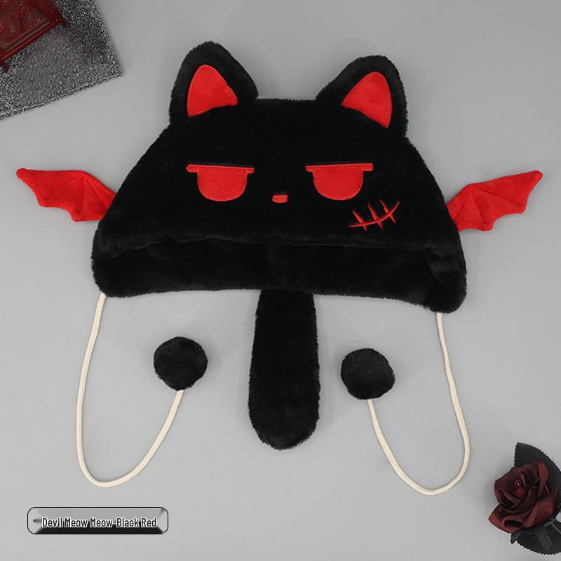 Anime Cat Ear Plush Hat - Cute, Warm, Versatile Tie-up Earflap for Trendy Style