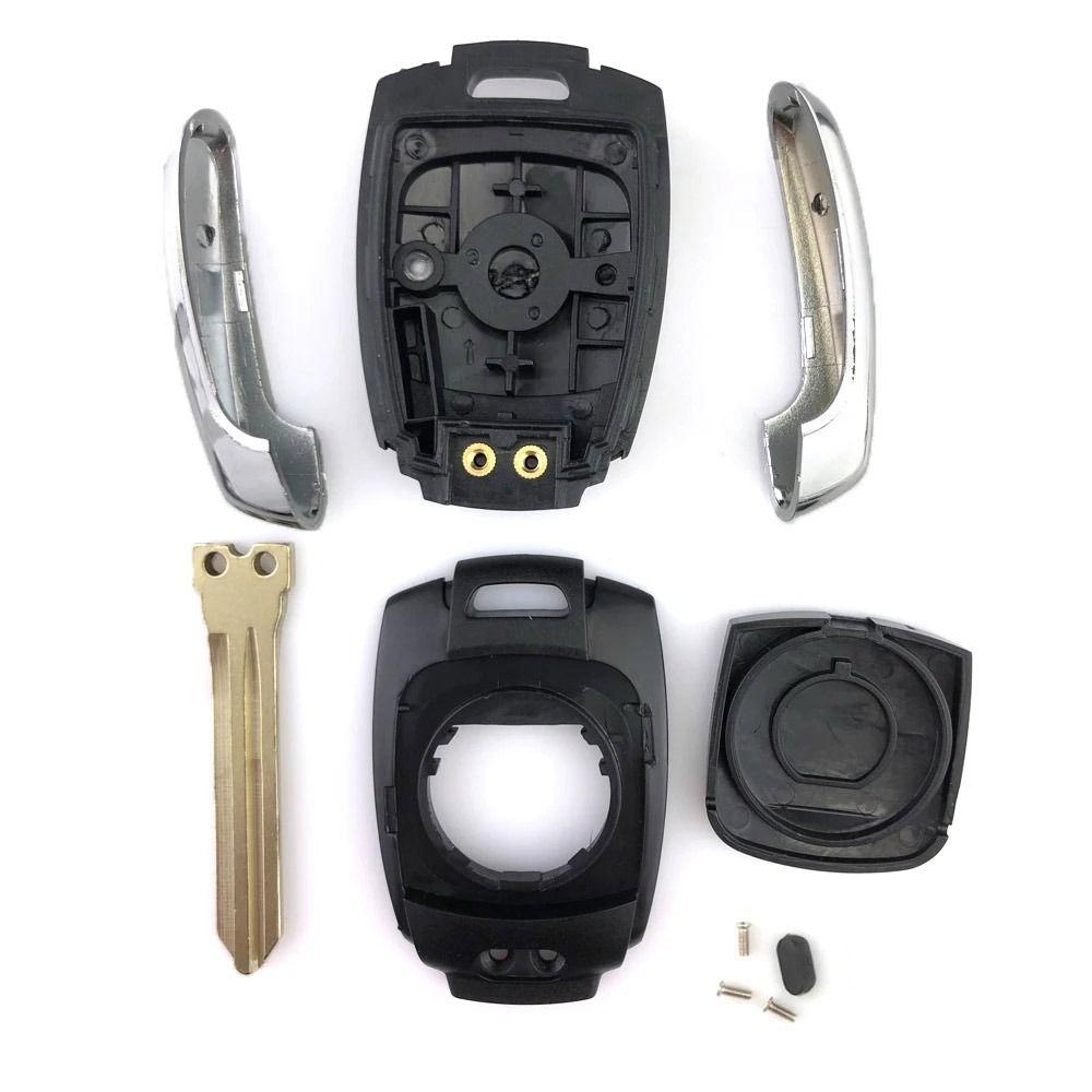 2 Button Car Key Shell Uncut Blade Key Fob Cover for SsangYong/Korando/Kyron/Actyon/Rexton