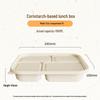 Eco-Friendly Corn Starch 4-Compartment Lunch Box with Lid