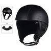 Retro Motorcycle Helmets with Harley Visor Leather Helmet for Man Electric Motorbike Vintage Protected Motor Safety Cap