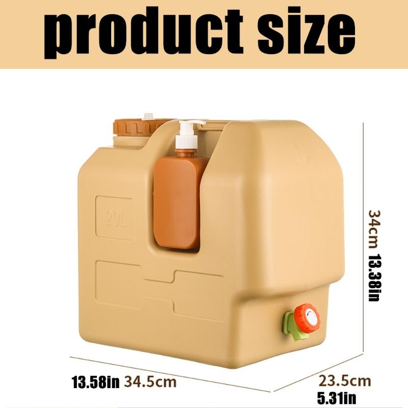 Large Capacity 20L Portable Water Dispenser Bucket Jugs For Beach Parties Camping And Picnics Enthusiasts Emergency Use