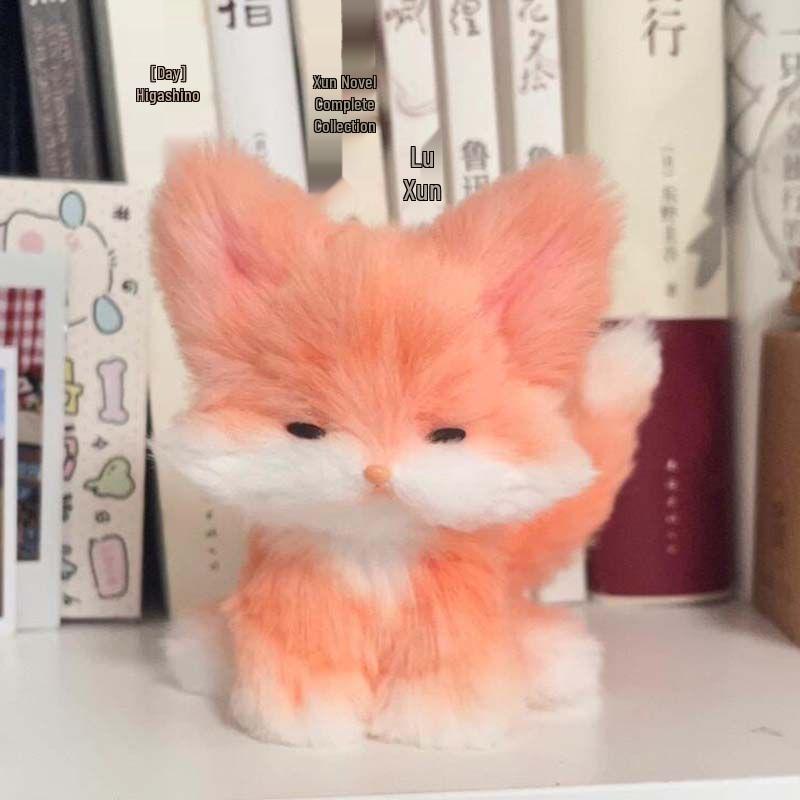 Velvet Chenille Stems DIY Fox Doll Kit - Handmade Plush Toy Figurine Pendant