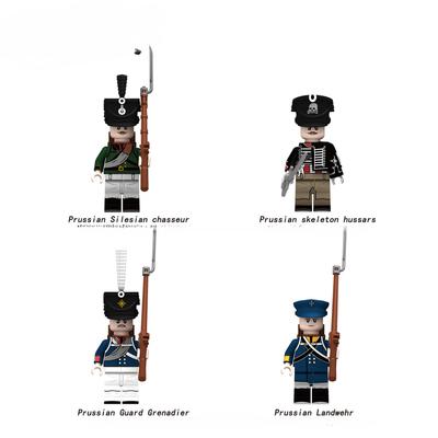 N021-N024 Prussian Soldiers Building Block Action Figures Educational Toys for Children N021 N022 N023 N024