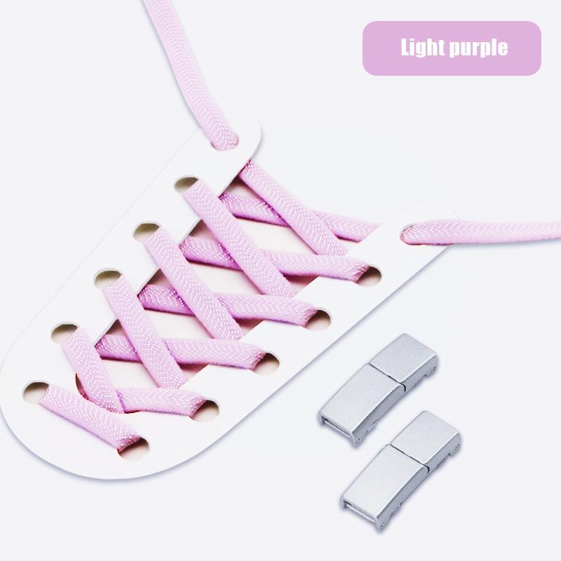 elastische veters metalen kruissluiting Veters zonder knopen kinderen volwassen sneakers snel aan en uit veterschoen accessoires 1 paar
