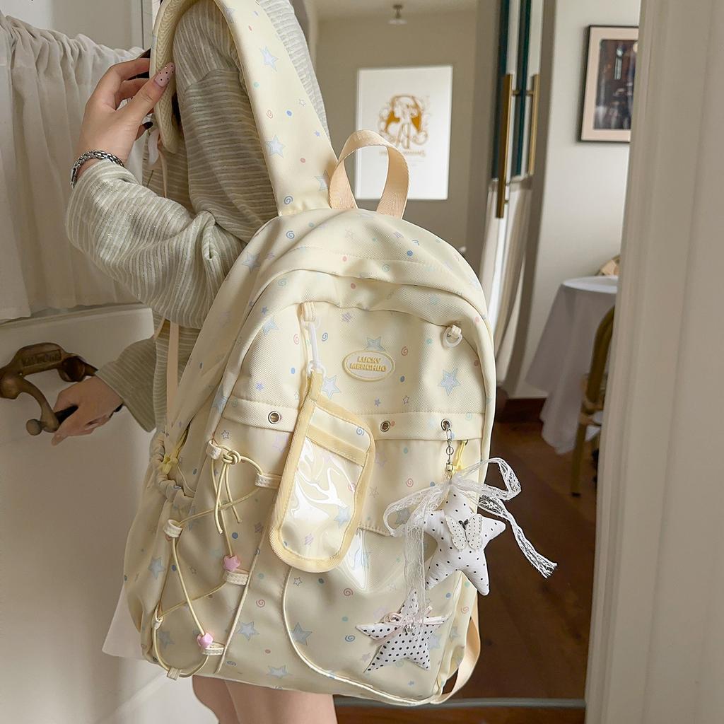 Schoolbag Japanese Sweet Backpack Large Capacity College Style Cute Girl Student Schoolbag Small Fresh Korean Version Ins Backpack