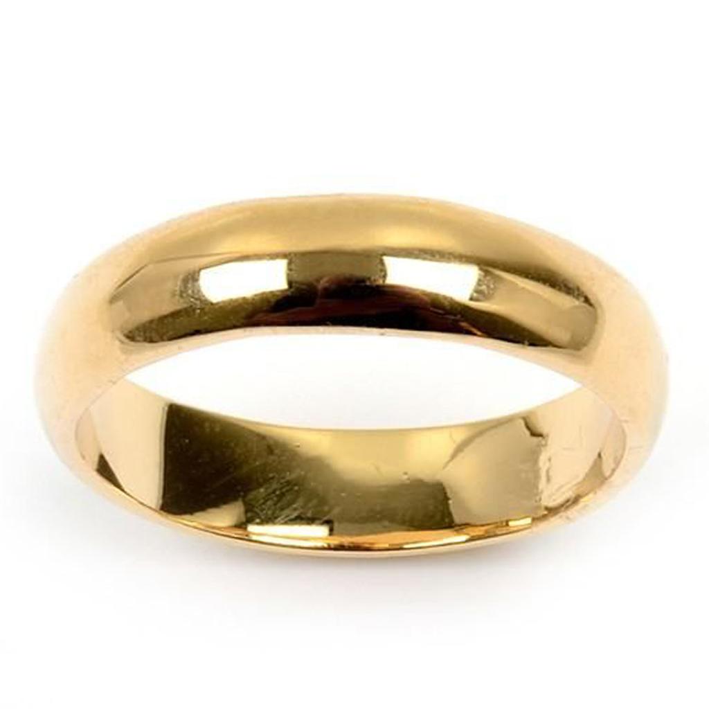 Gold Plated Wedding Band 'Demi-Jonc' - 5 Mm