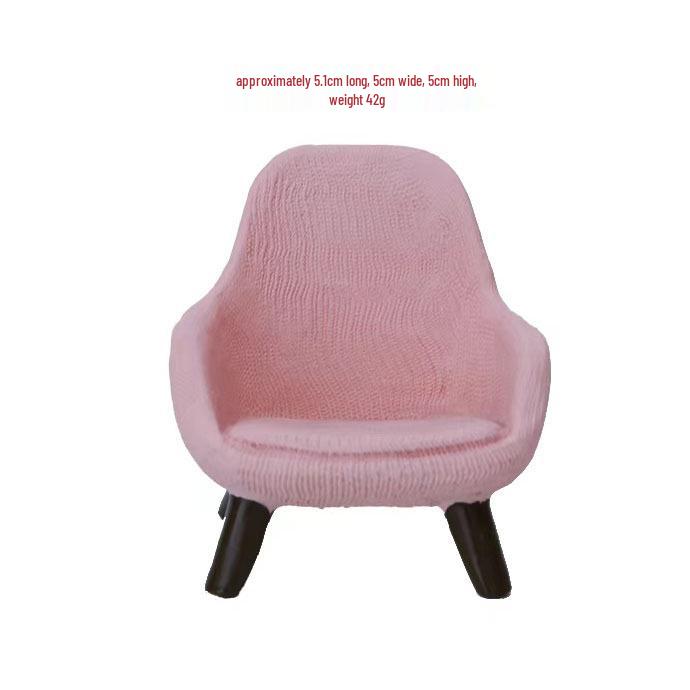 Handgefertigtes Miniatur-Holzfrosch-Schaukelstuhl-Ornament - DIY Dekorationszubehör