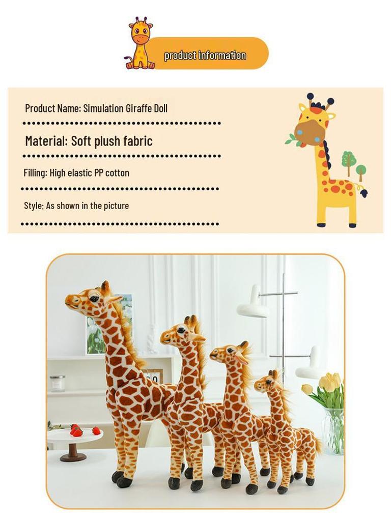 Realistic Giraffe Skeleton Movie Prop Plush Home Ornament