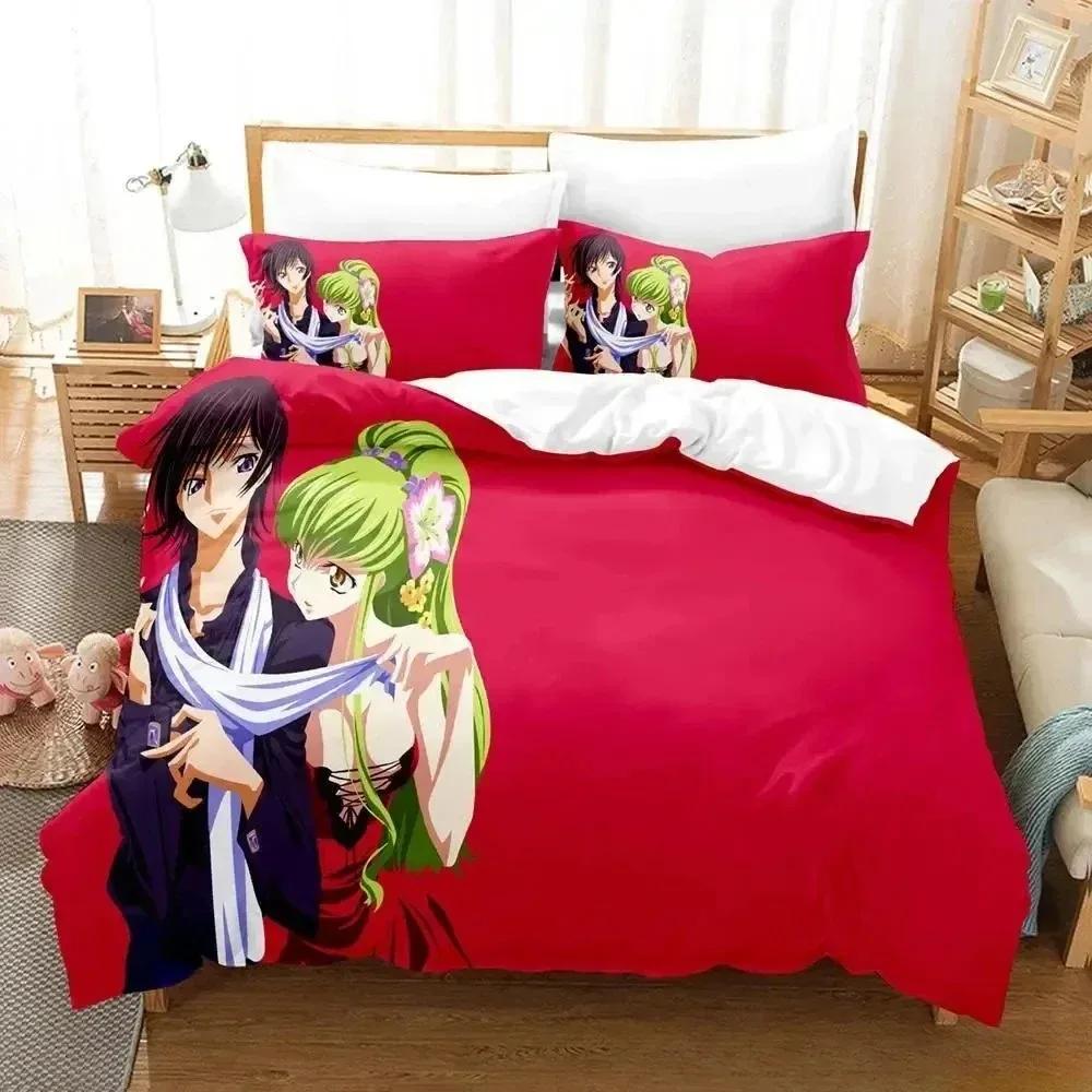 Home Living CODE GEASS 3D NEW Duvet Cover Pillowcase Bedding Set Adult Boy Girl Bedroom Decoration Children Single Double Large
