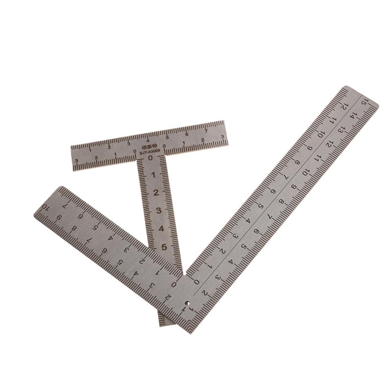 Mini Escuadra T/L Herramienta de Diseño de Medición Acero Inoxidable Escuadra de Ángulo Recto Regla Giratoria de 90 Grados Calibre de Precisión para Construcción y Enmarcado