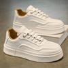 Men's Shoes New Breathable White Fashionable All-matching Platform Sole Sneakers Casual Skate
