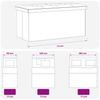 Foldable Storage Bench Dark Grey Linen