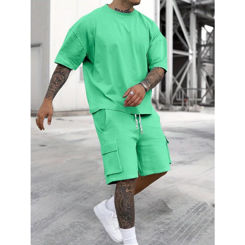 Men's Summer 2026 Fashion T-Shirt & Workwear Shorts Casual Sports Set