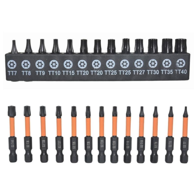 Impact Torx Bit Set 7-40 26Pcs Steel Torx Bit Set Long Impact Bit Screwdriver Bit Set Magnetic Bit and Storage Box