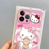 Tecknad Hello Kitty Cinnamoroll Fodral för iPhone 17 Pro Max 12 Mini XS Max 13 Pro 14 Plus 11 XR 7 8 Air 16 15 Mjukt Mobilskydd