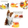 Yellow Pet Food Dispenser And Interactive Toy For Cats And Dogs With Abs Construction