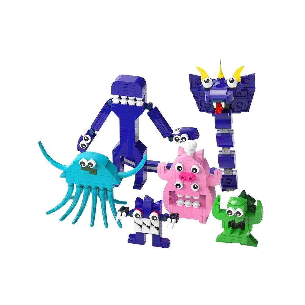 Set di blocchi da costruzione 9 in 1 Monster Garten of BanBan Gioco del giardino Blocchi da costruzione anime Giocattoli Modello fai-da-te per bambini Regalo di Capodanno