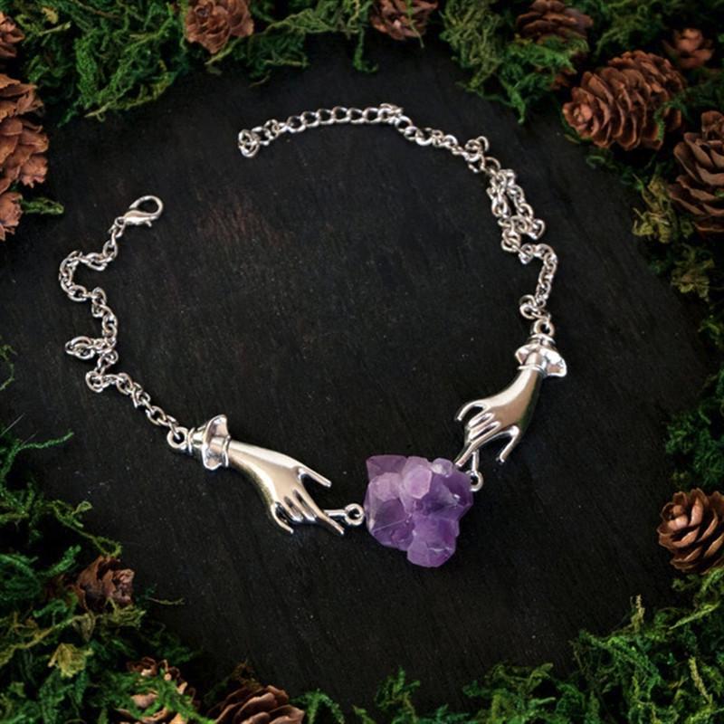 Trendy Designer Amethyst Necklace - Handmade Fashion Jewelry